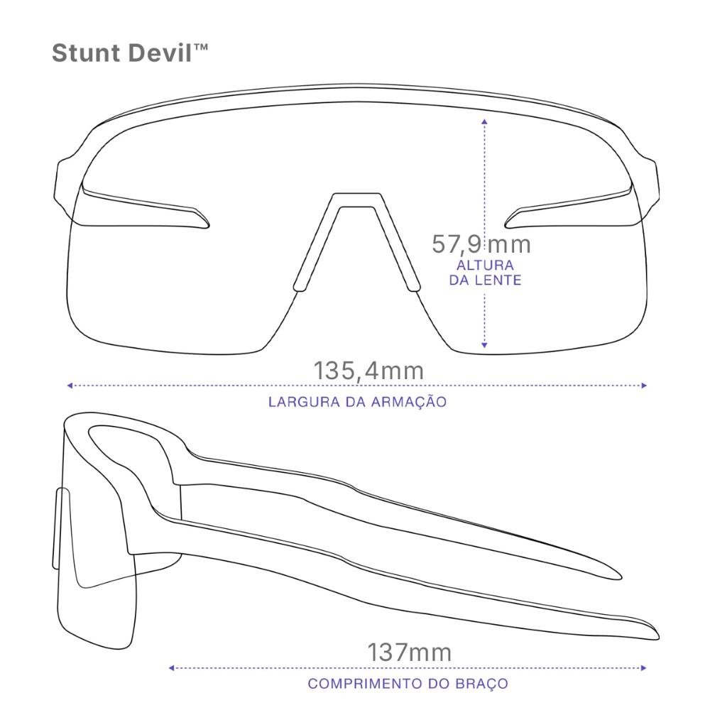 Óculos de Sol Oakley Stunt Devil Unissex Preto 4