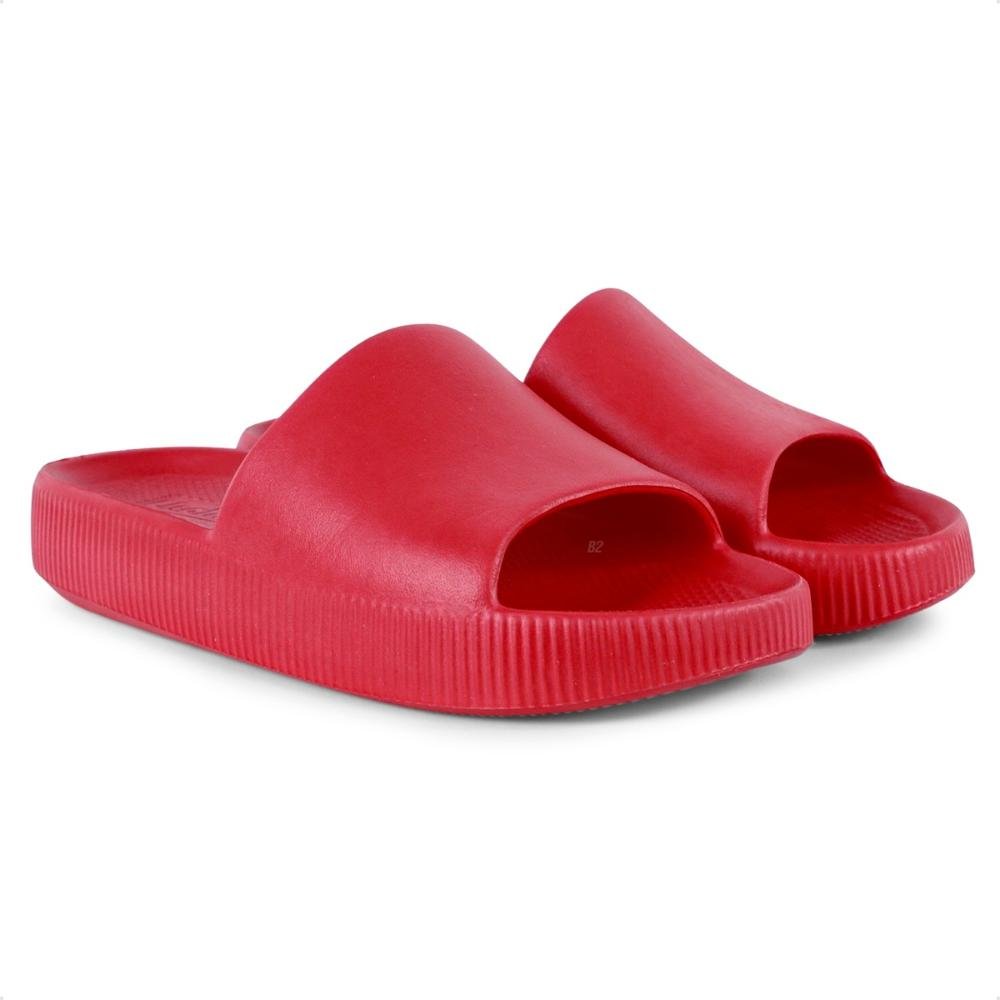 Chinelo Slide Usaflex Poofy Vermelho 4
