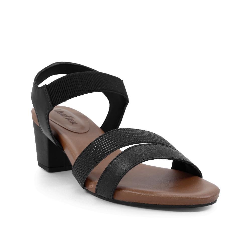 Sandália Usaflex Tiras Feminina Preto 3