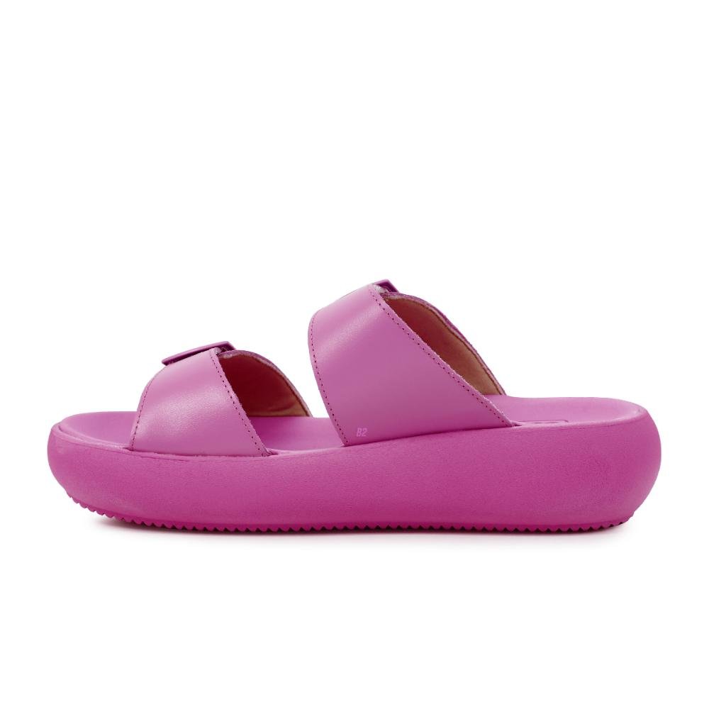 Chinelo Slide Usaflex Plataforma Fivela Rosa 2