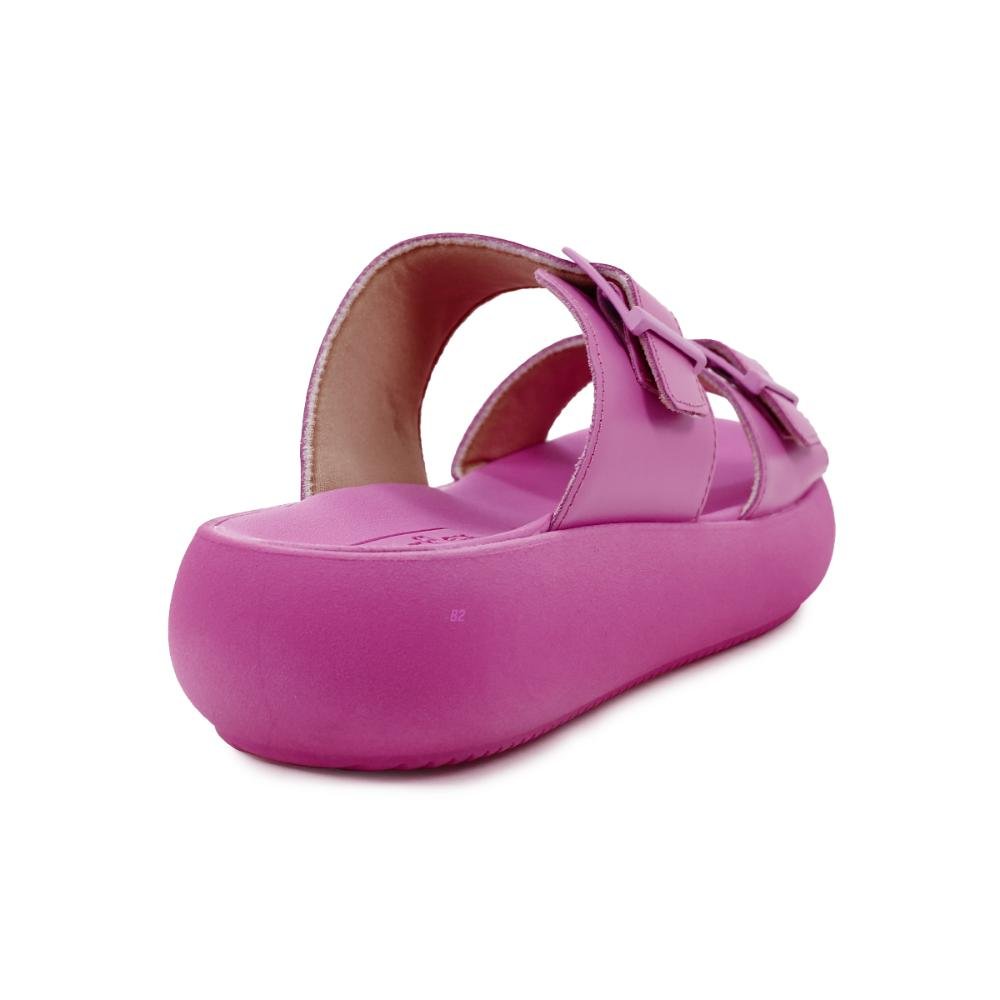 Chinelo Slide Usaflex Plataforma Fivela Rosa 4