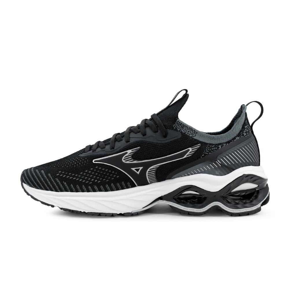 Tênis Mizuno Wave Invictus 3 Masculino Preto/Branco 2