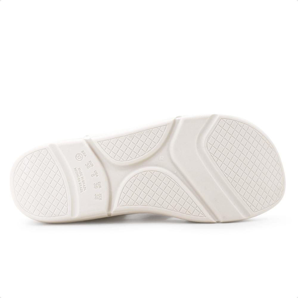 Sandália Papete Comfortflex Tiras Branco 5