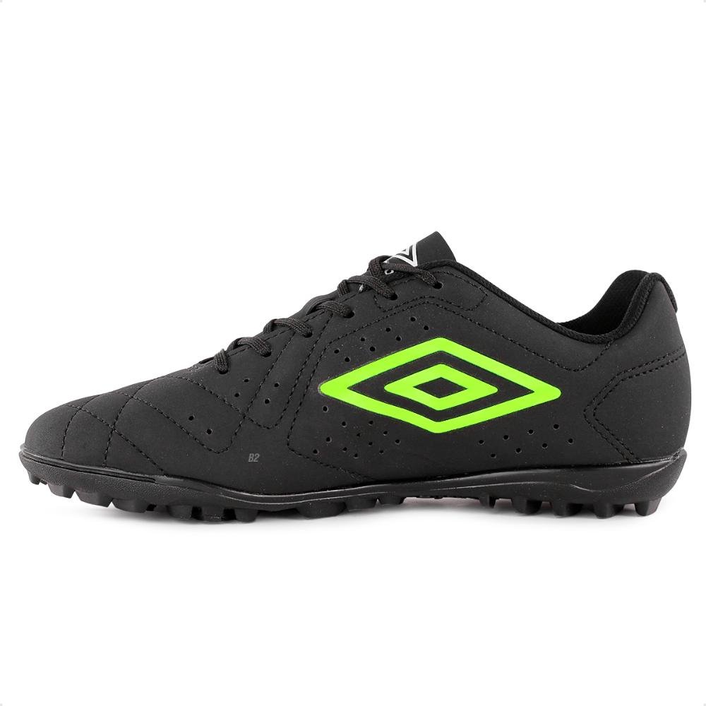 Chuteira Umbro Society Neo Striker Masculina Preto/Verde 2