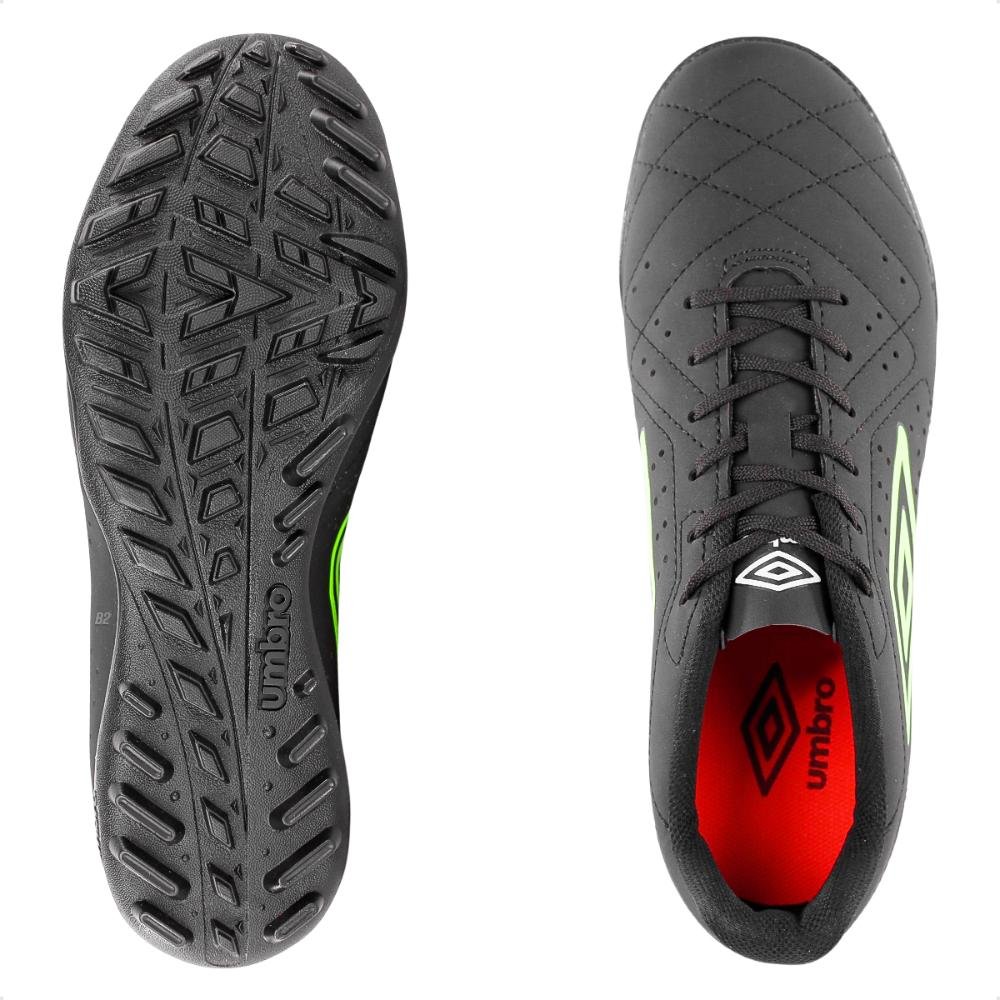 Chuteira Umbro Society Neo Striker Masculina Preto/Verde 5