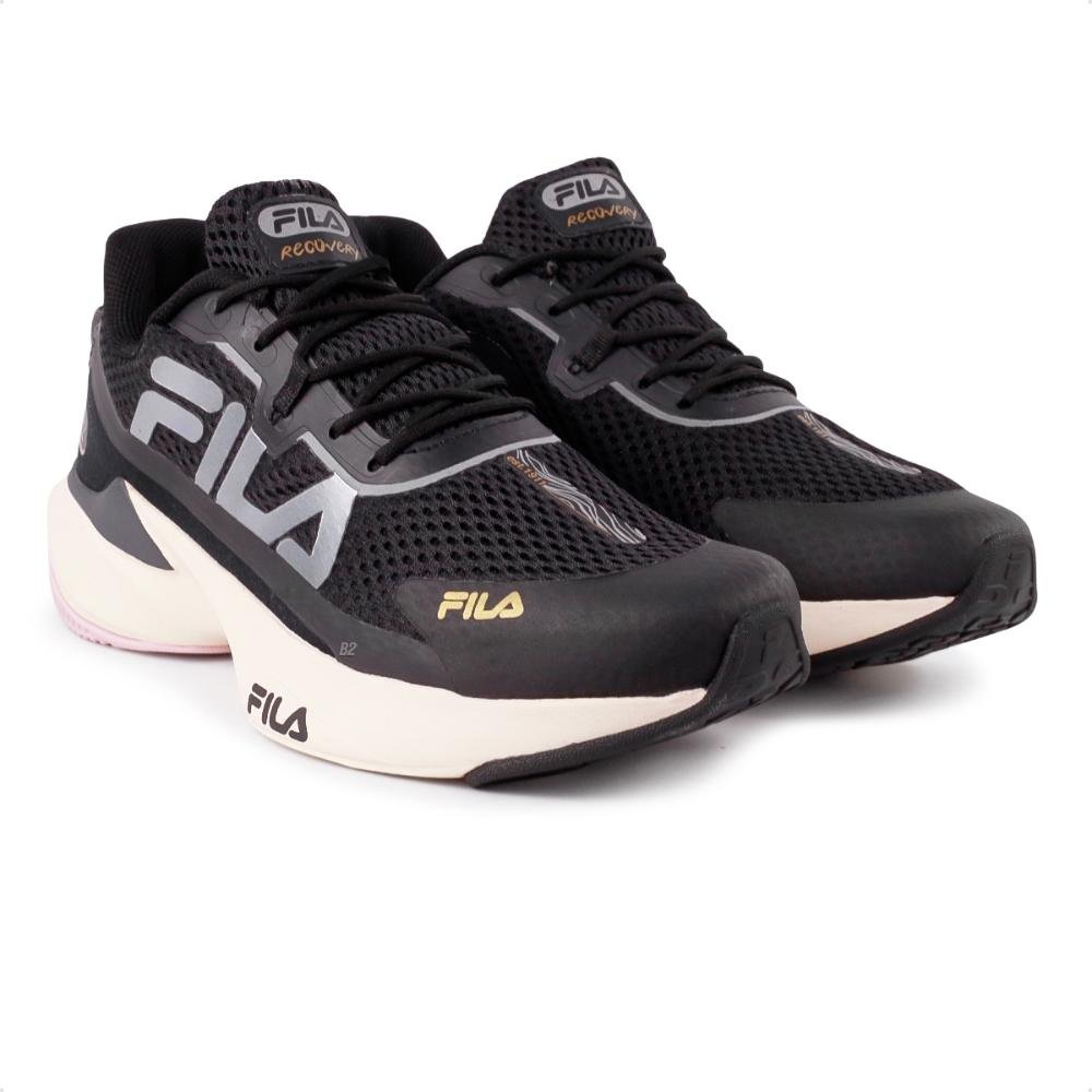 Tênis Fila Recovery Preto/Prata 3
