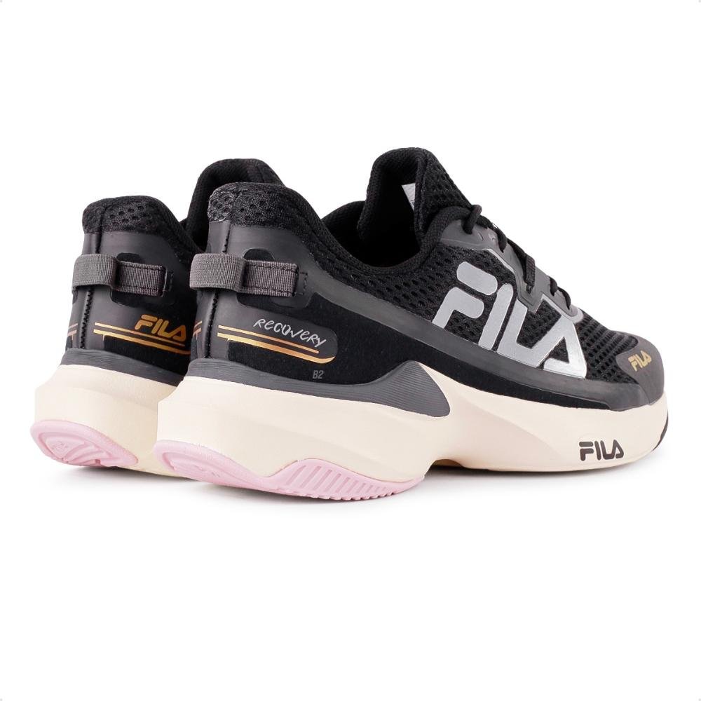 Tênis Fila Recovery Preto/Prata 5