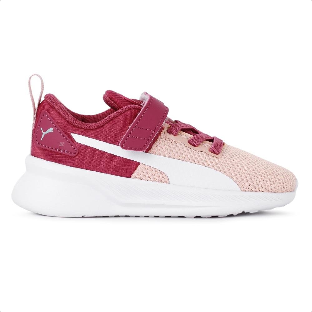 Tênis Puma Flyer Runner V Infantil Rosa/Branco 1