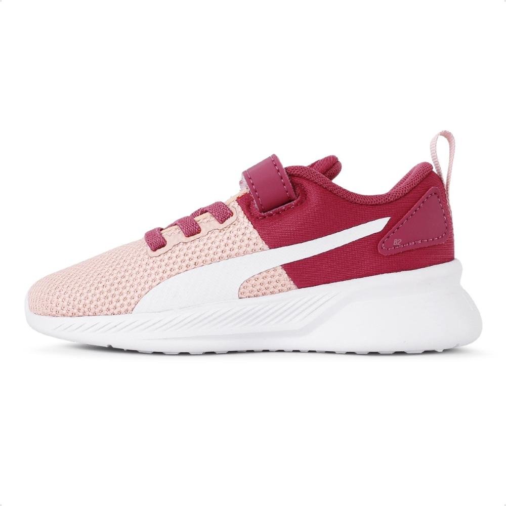 Tênis Puma Flyer Runner V Infantil Rosa/Branco 2