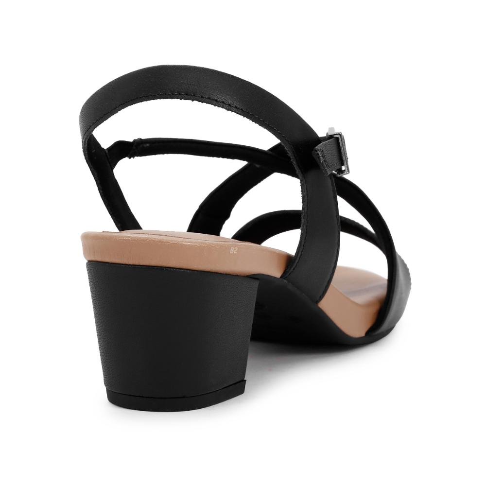 Sandália Usaflex Salto Bloco Fivela Preto 4