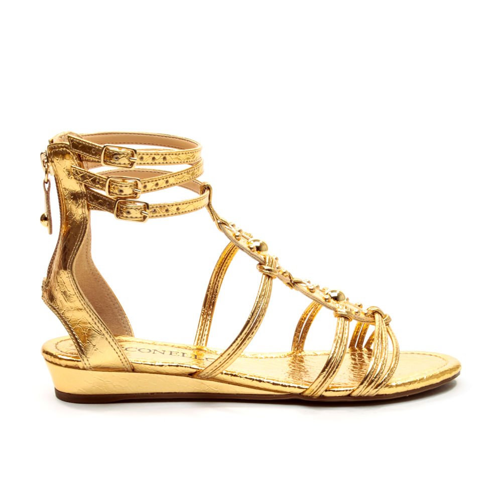 Rasteira Ouro Cecconello 2603001-1 Dourado 1