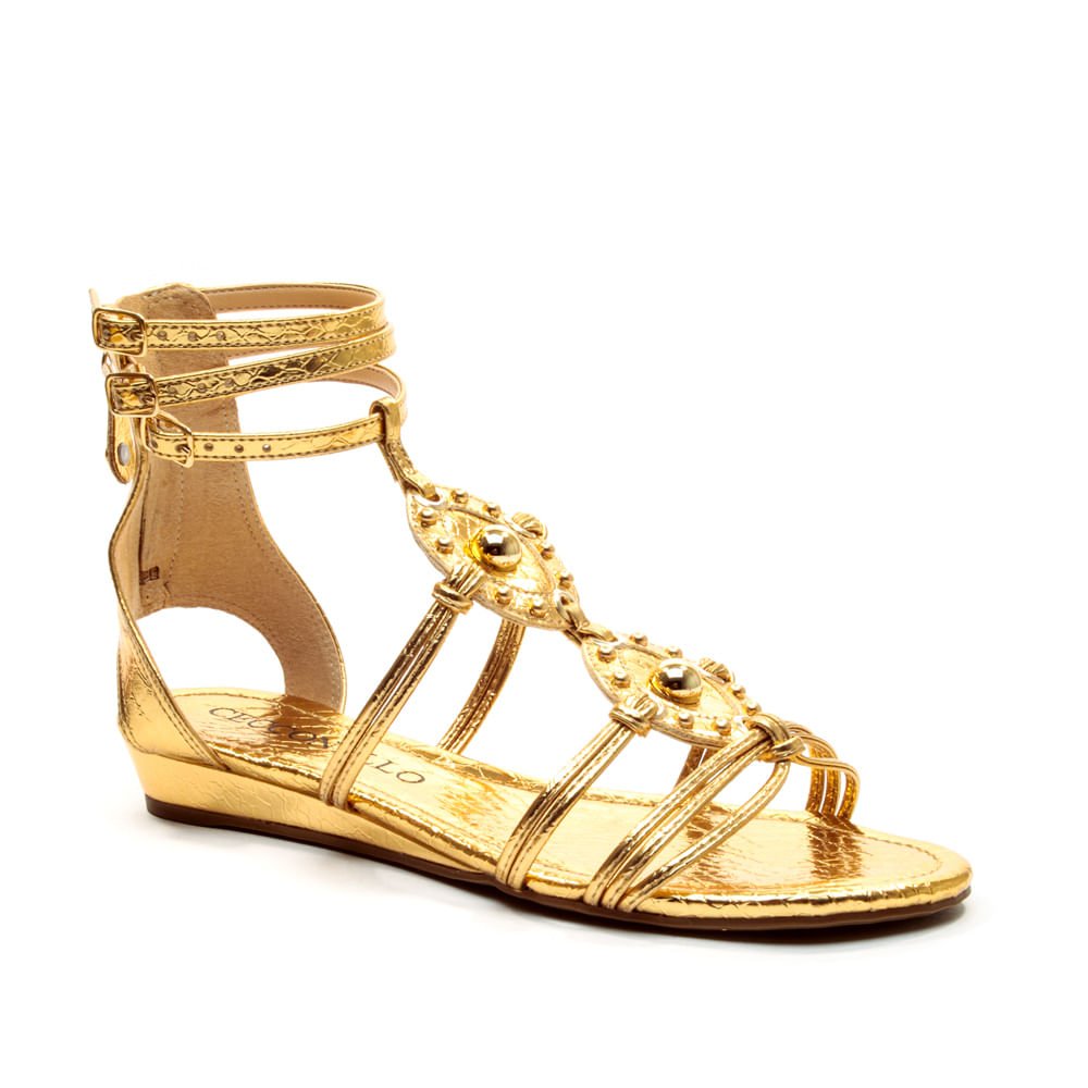 Rasteira Ouro Cecconello 2603001-1 Dourado 3
