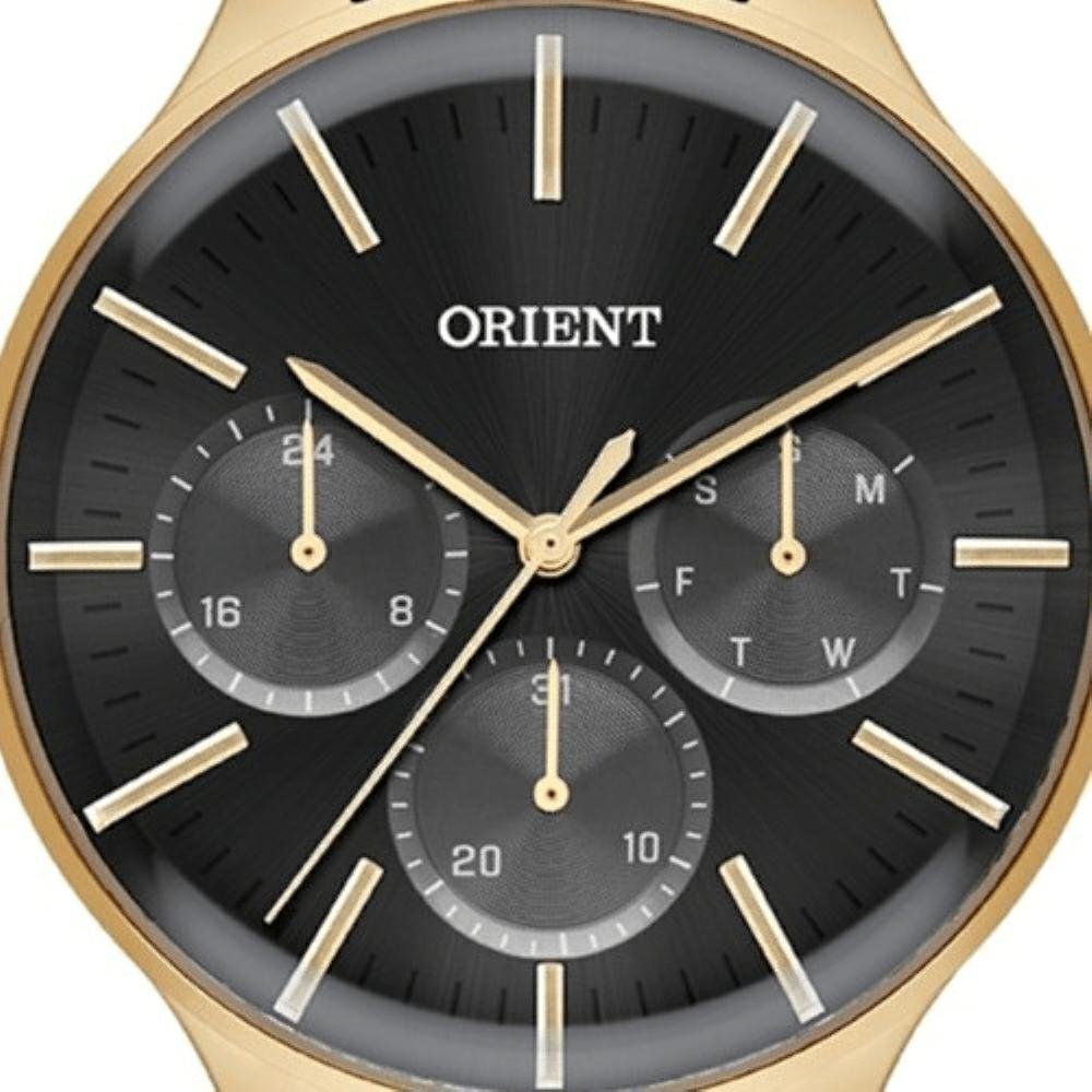 Relógio Feminino Orient Ceramic Preto - MTSKM002 P1KP Dourado/Preto 3