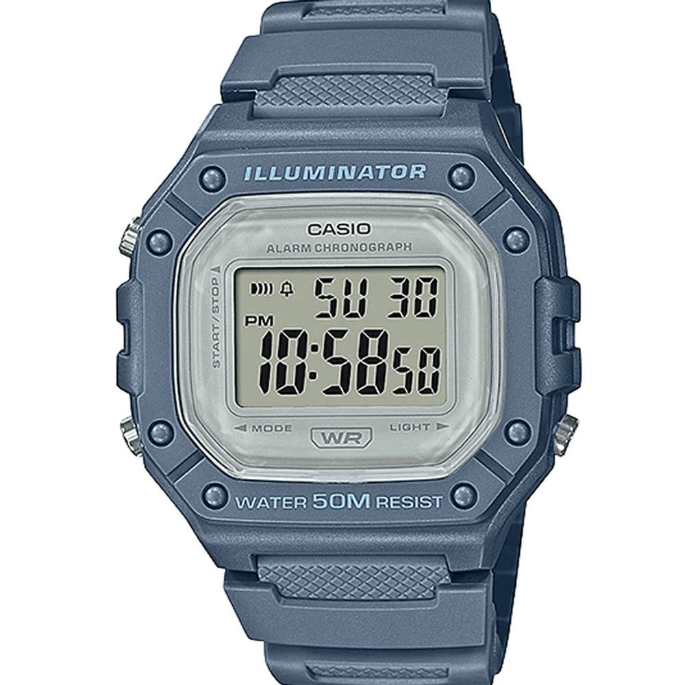 Relógio Unissex Digital Casio Azul  W-218HC-2AVDF-SC