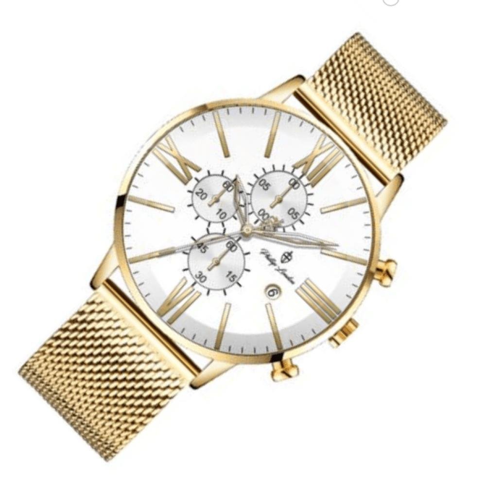 Relógio Masculino Quartz Phillip London Dourado PL80361645MSIN Dourado 2