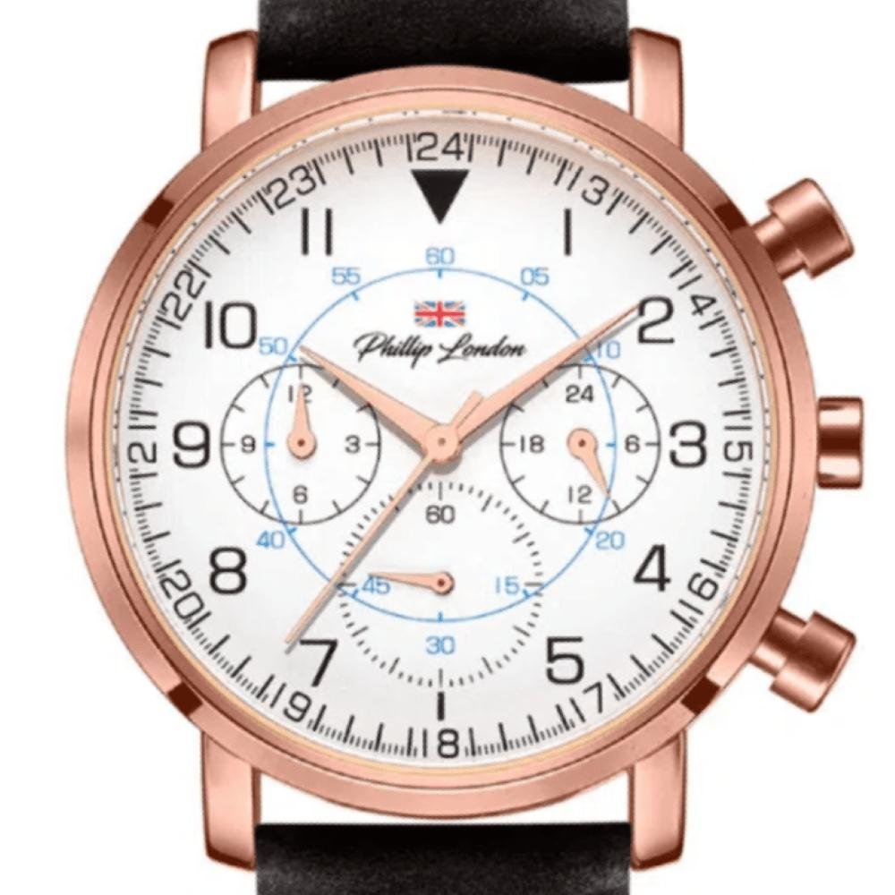 Relógio Masculino Quartz Phillip London Rosé  PL80279612MBRN Bronze 3