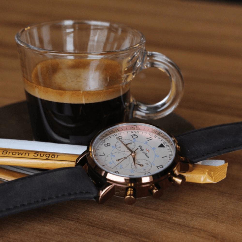 Relógio Masculino Quartz Phillip London Rosé  PL80279612MBRN Bronze 4