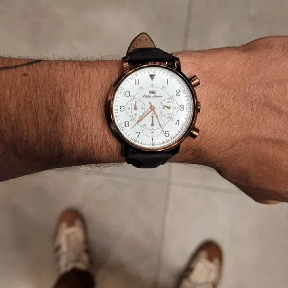 Relógio Masculino Quartz Phillip London Rosé  PL80279612MBRN Bronze 5