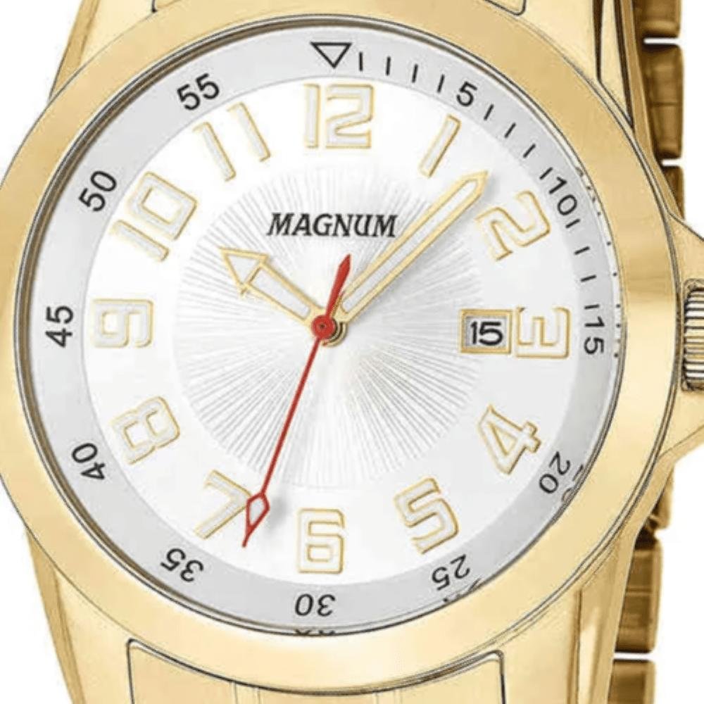 Relógio MAGNUM masculino analógico dourado MA33086H
