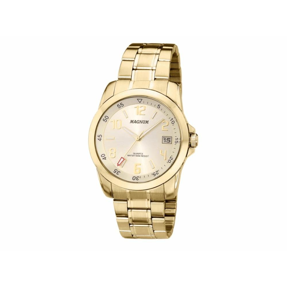 Relógios Web Shop - Loja Oficial Loja Credenciada Relógio Magnum Masculino  Ref: Ma21875h Social Slim Dourado