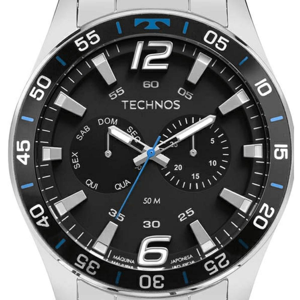 Relógio Masculino Racer Technos Prata  6P25BW/1P Prata 3