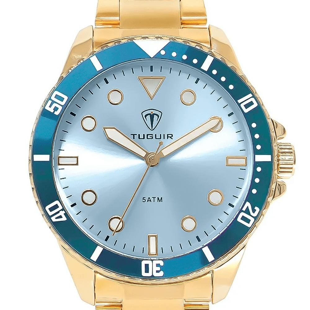 Relógio Masculino  Tuguir Dourado TG30188 Dourado 3