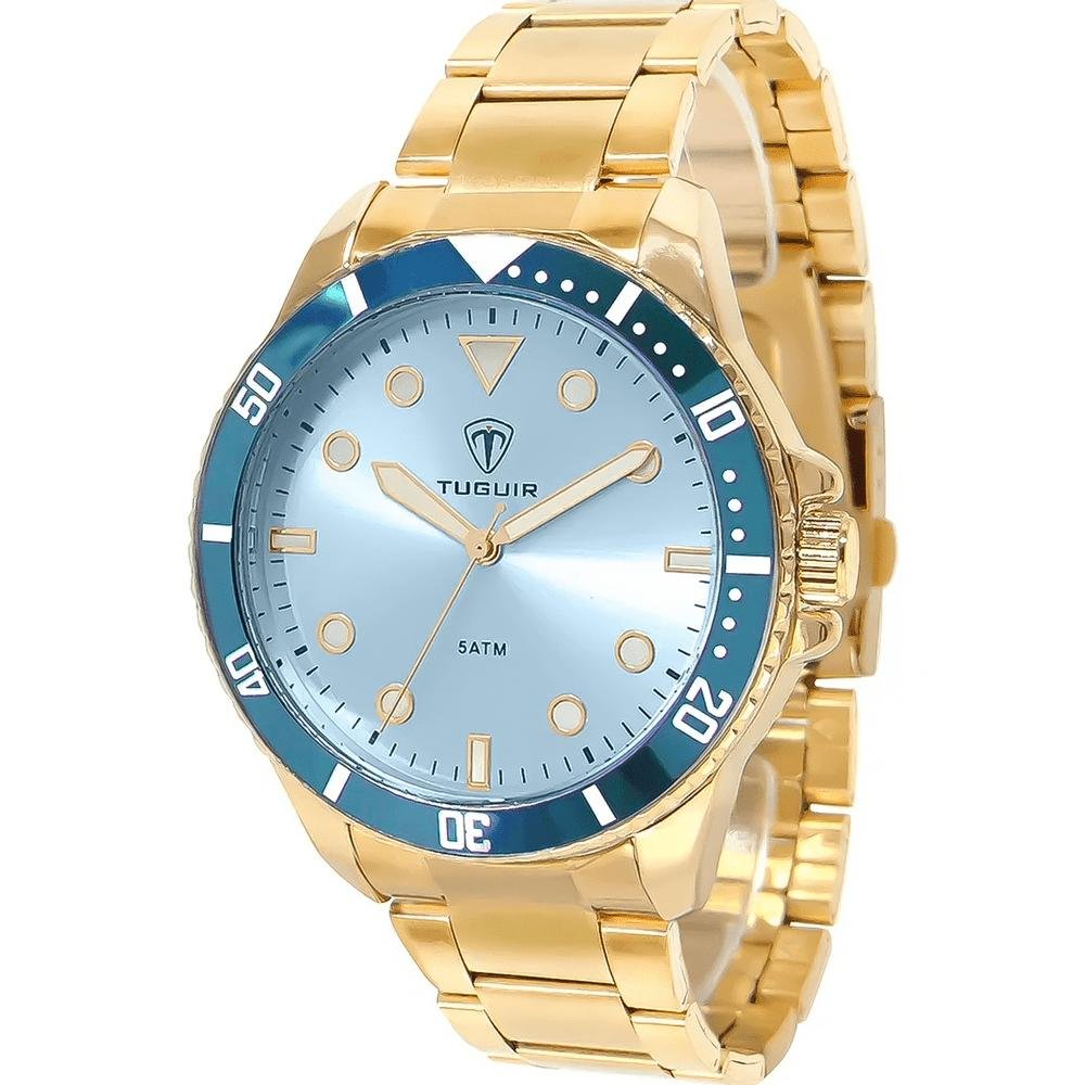 Relógio Masculino  Tuguir Dourado TG30188 Dourado 4