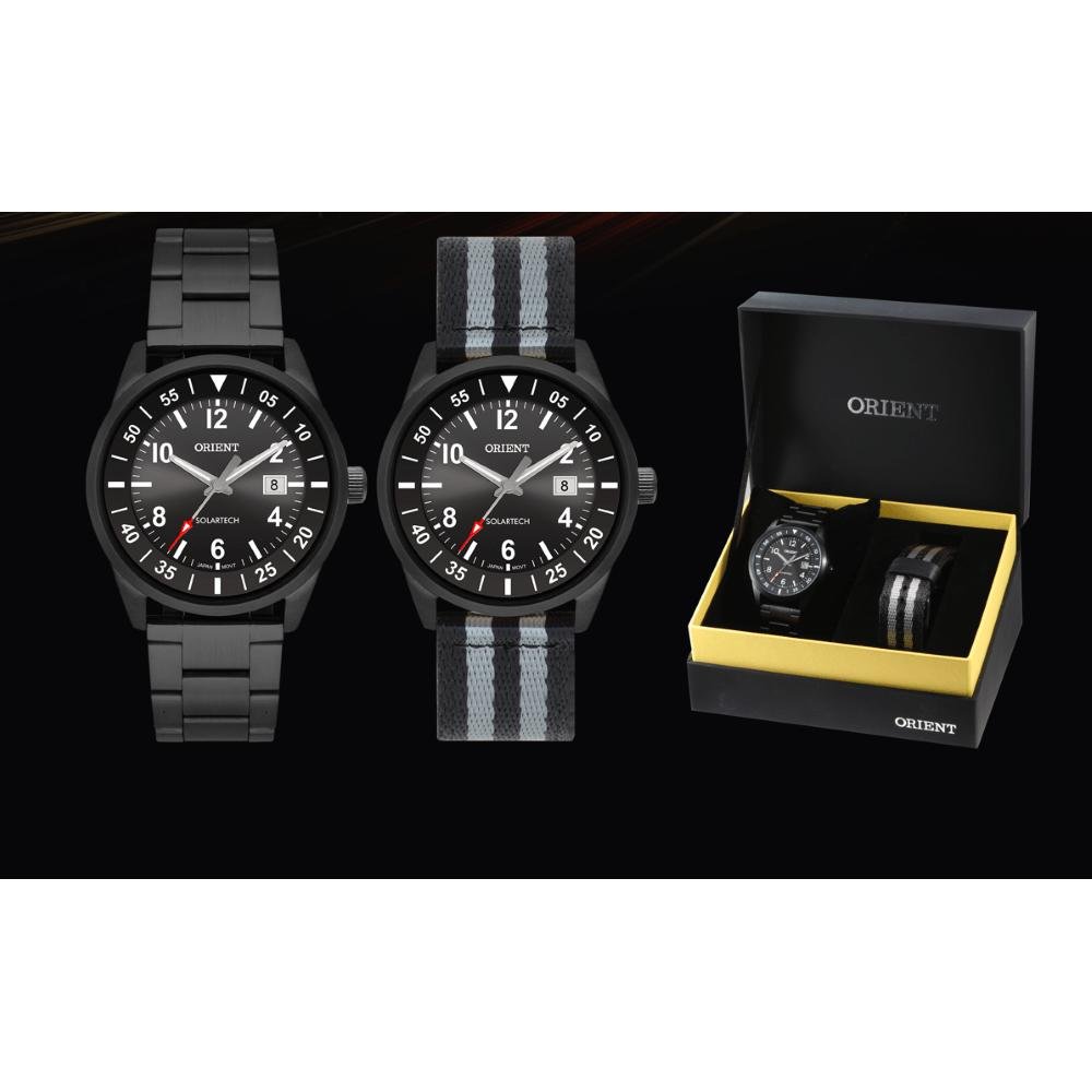 Relógio Masculino Solar Tech Orient Preto - MPSS1043 P2PX Preto 6