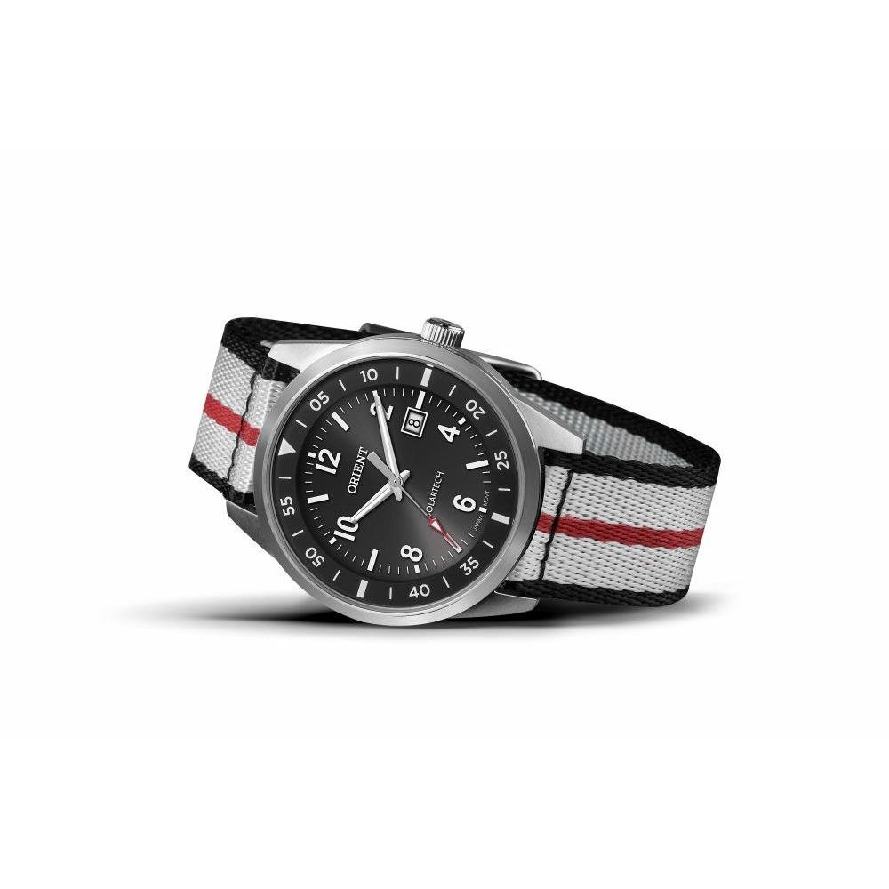 Relógio Masculino Solar Tech Orient Prata MBSS1448 P2SX Prata 4