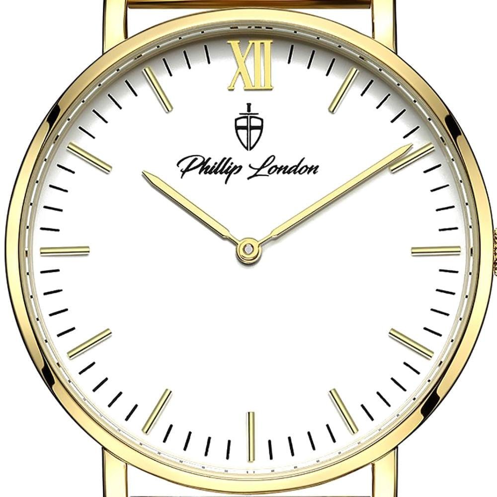 Relógio Masculino  Phillip London Dourado PL80373145MBRN Dourado 3