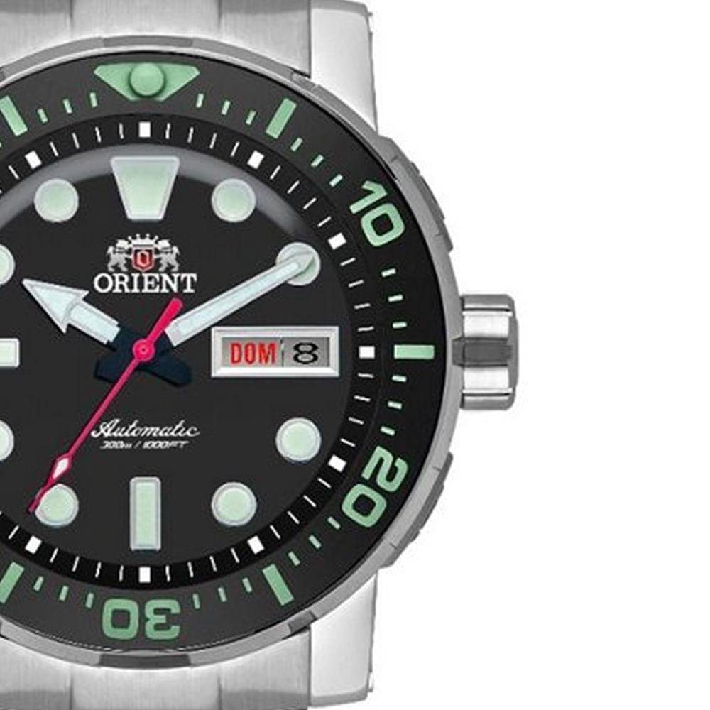 Relógio Masculino Automático Poseidon Orient Prata  F49SS014 P1SX Prata 3
