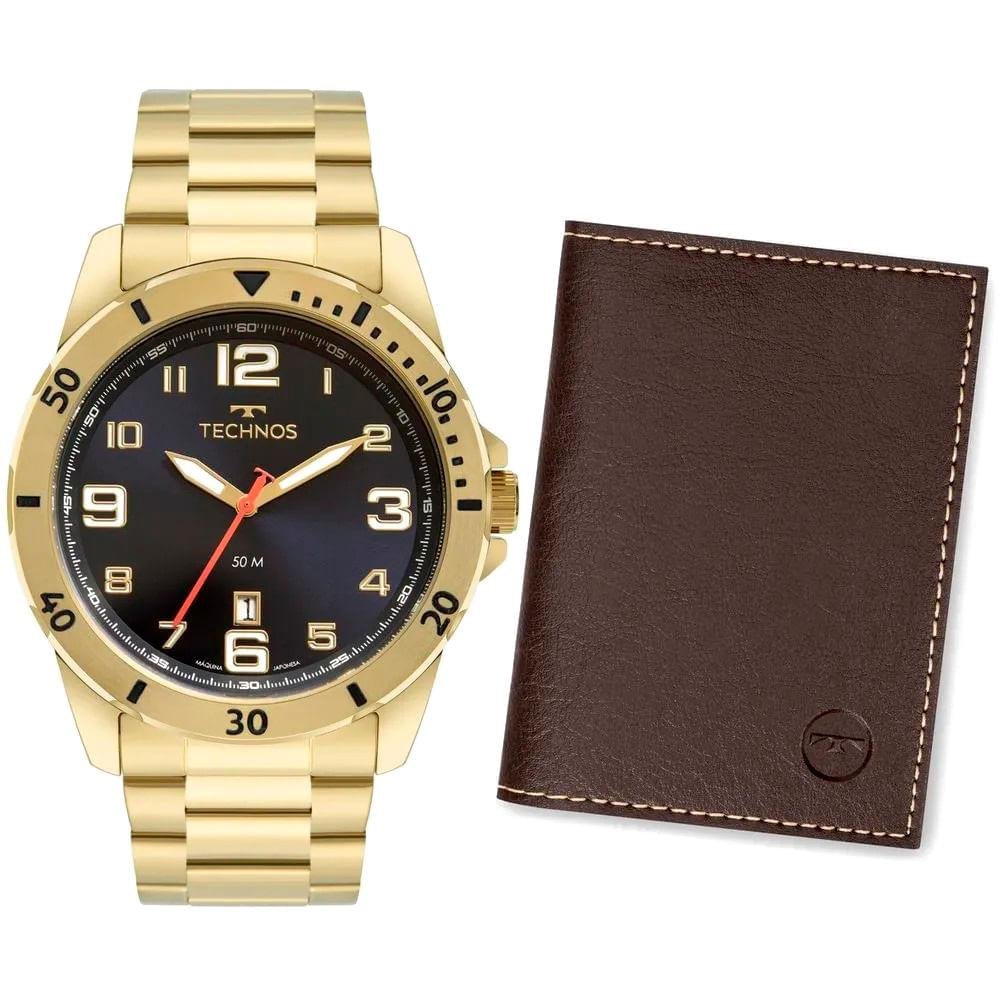 Relógio Masculino Militar Technos Dourado 2115NBR/K1A Dourado 1