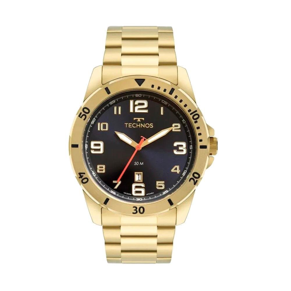 Relógio Masculino Militar Technos Dourado 2115NBR/K1A Dourado 2