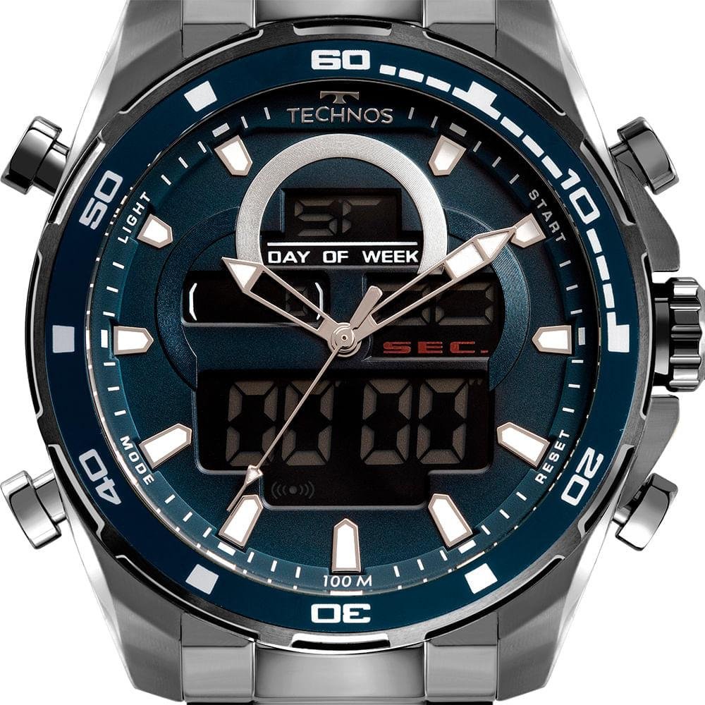 Relógio Masculino Ts Digitech Technos Grafite BJK626AC/1A Prata 3
