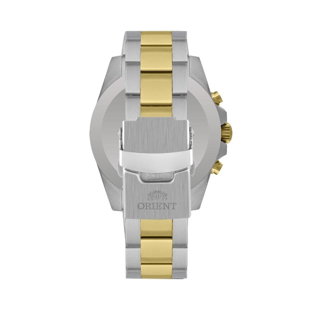 Relógio Masculino Solartech Orient MTSSC048 D1SX - Exclusivo Prata/Dourado 4