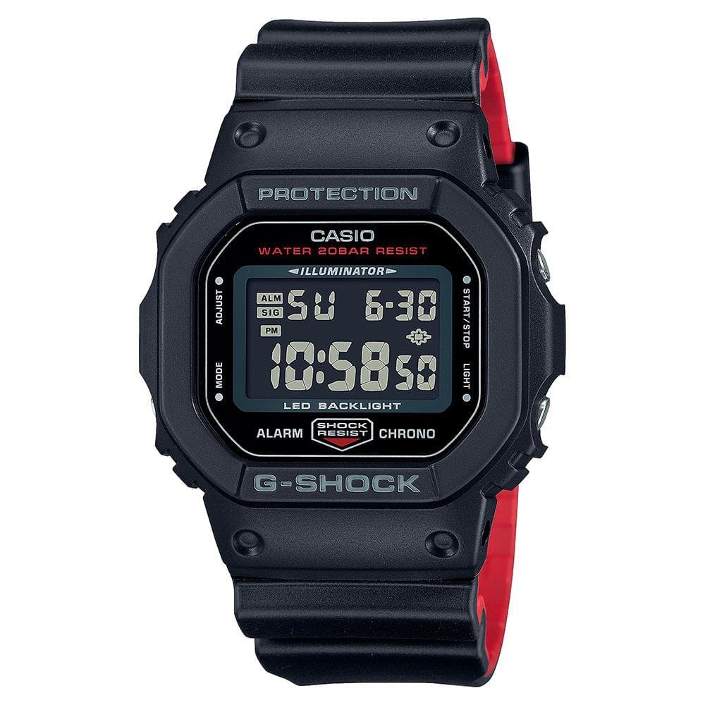 Relógio Masculino G-Shock Casio Preto DW-5600UHR-1DR Preto 1