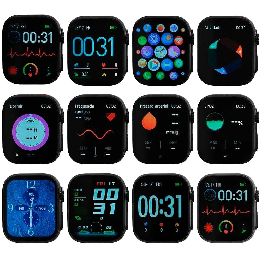 Relógio Unissex Smartwatch Tuguir Preto TGS36002 Preto 2
