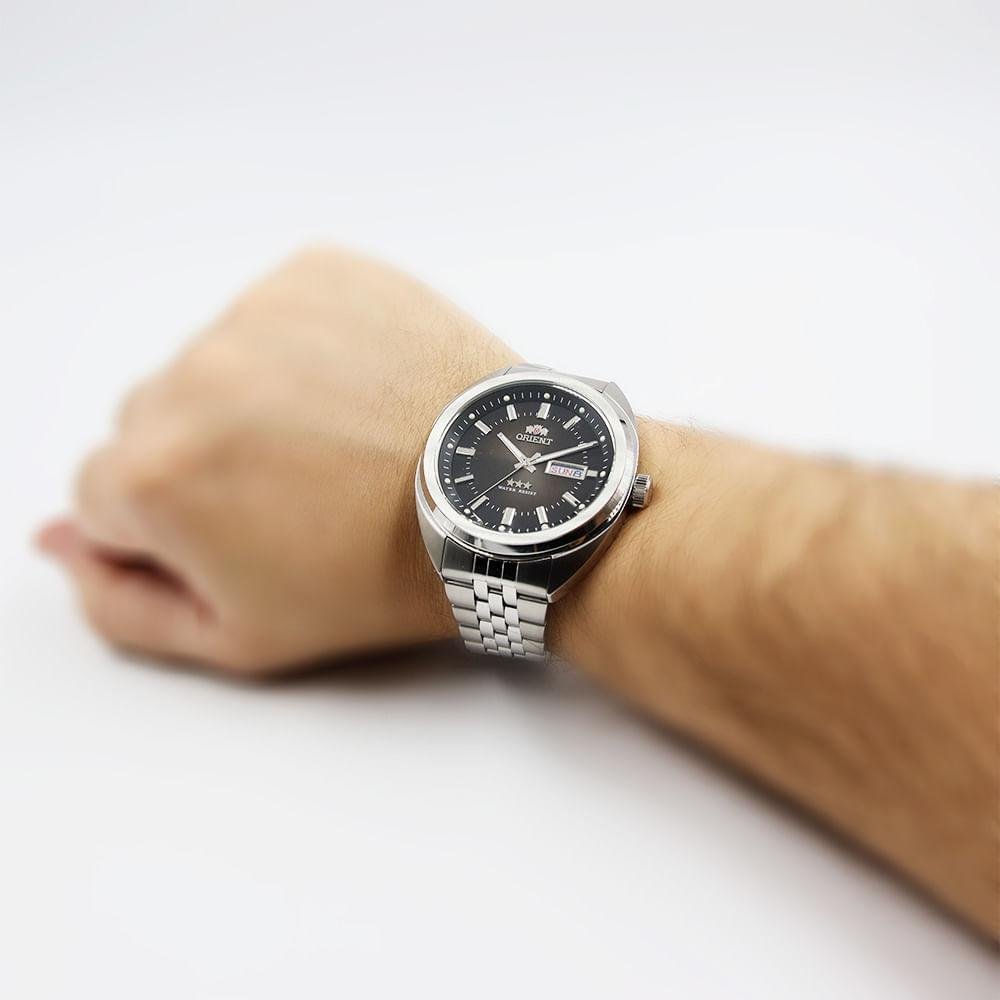 Relógio Masculino Orient Automático 3 Estrelas Exclusivo Prata 6