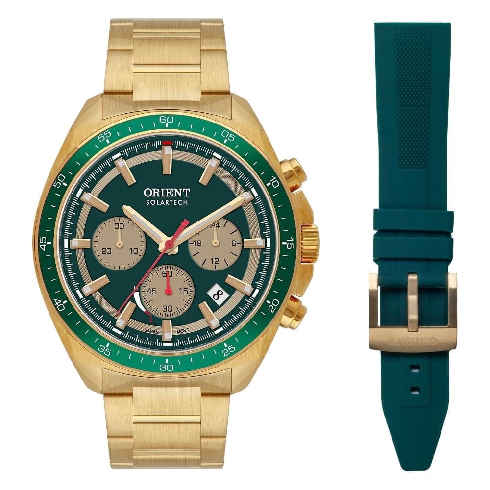 Relógio Masculino Orient Solartech  Pulseira Extra Exclusivo