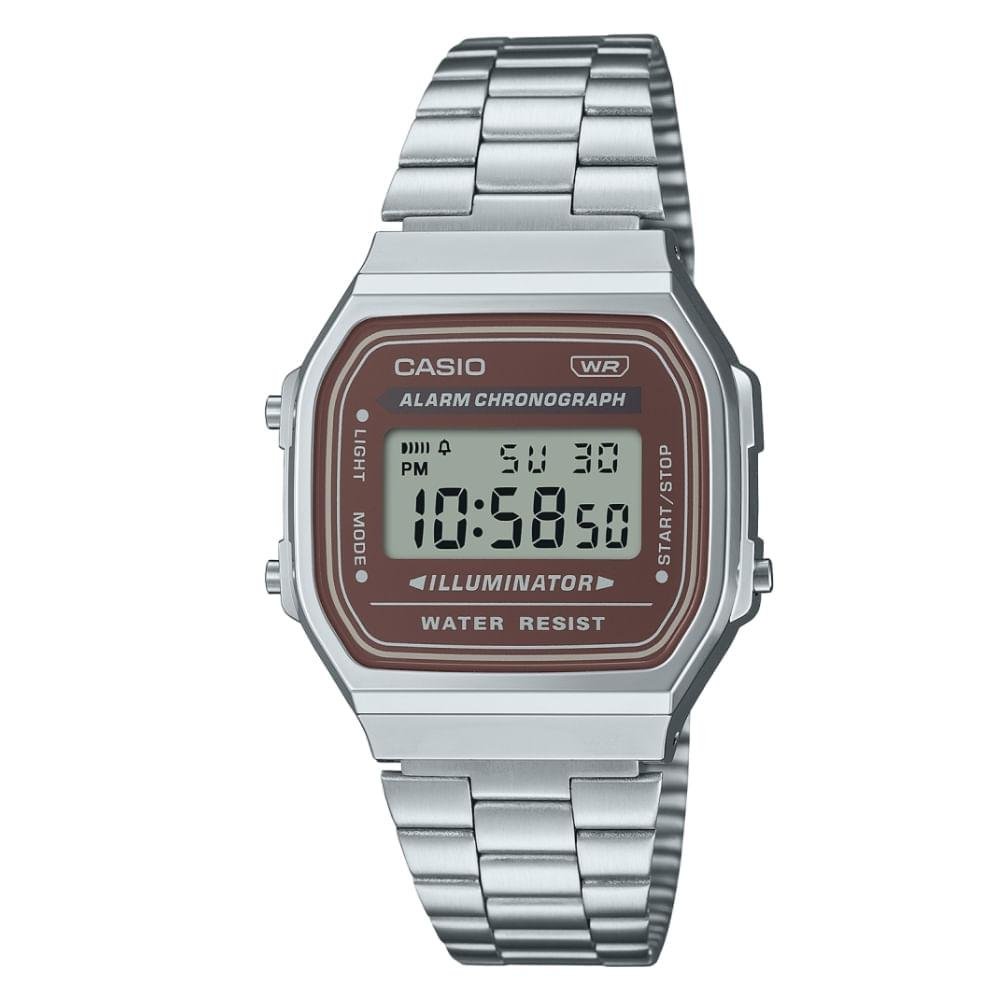 Relógio unissex Clasher Casio Marrom A168WA-5AYDF-SC