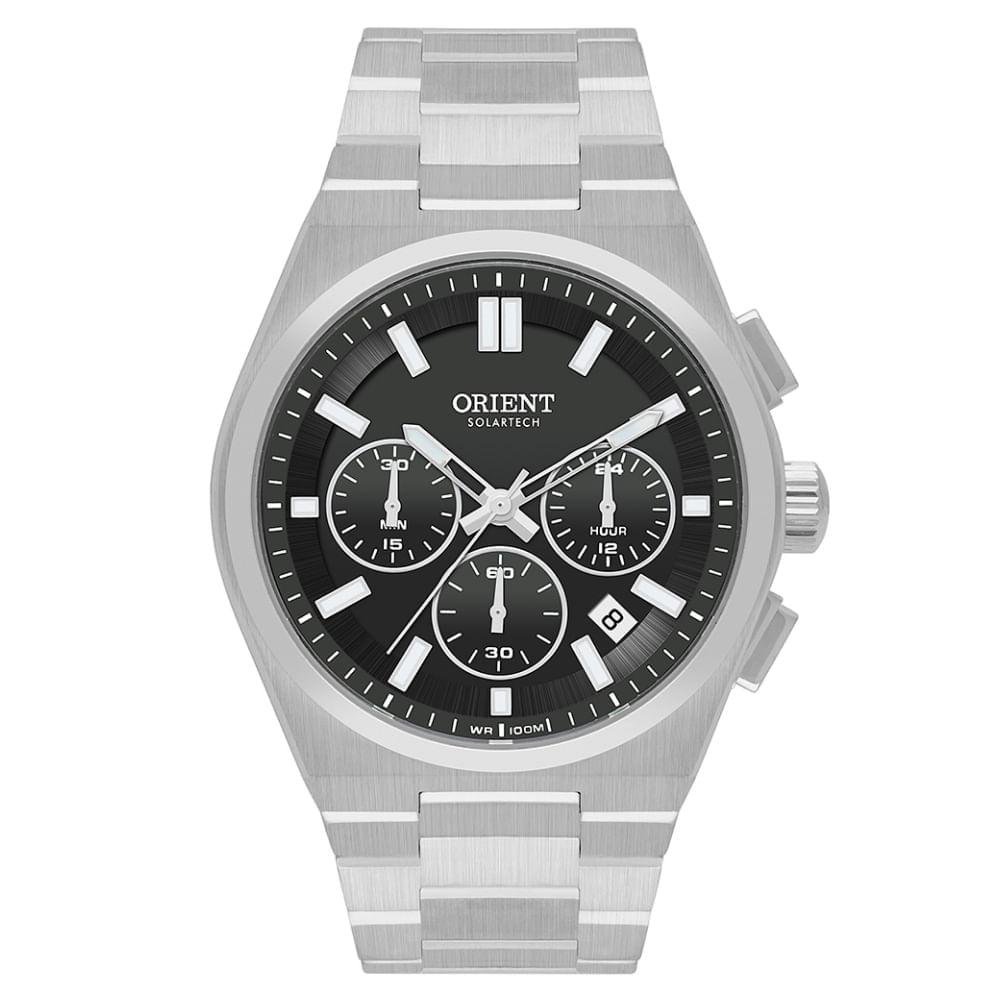 Relógio Masculino Orient Solartech Cronógrafo  Preto
