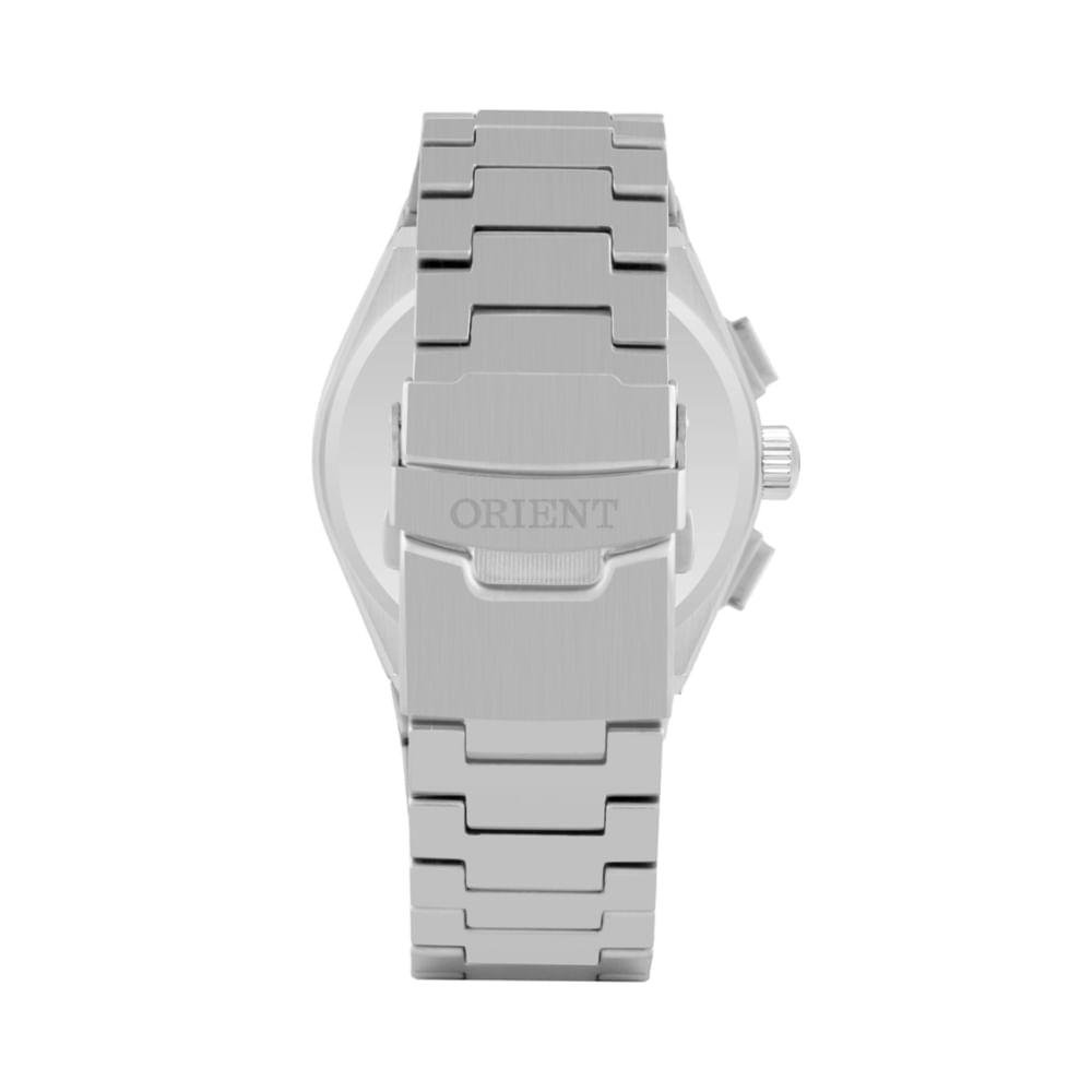 Relógio Masculino Orient Solartech Cronógrafo  Preto Prata 3