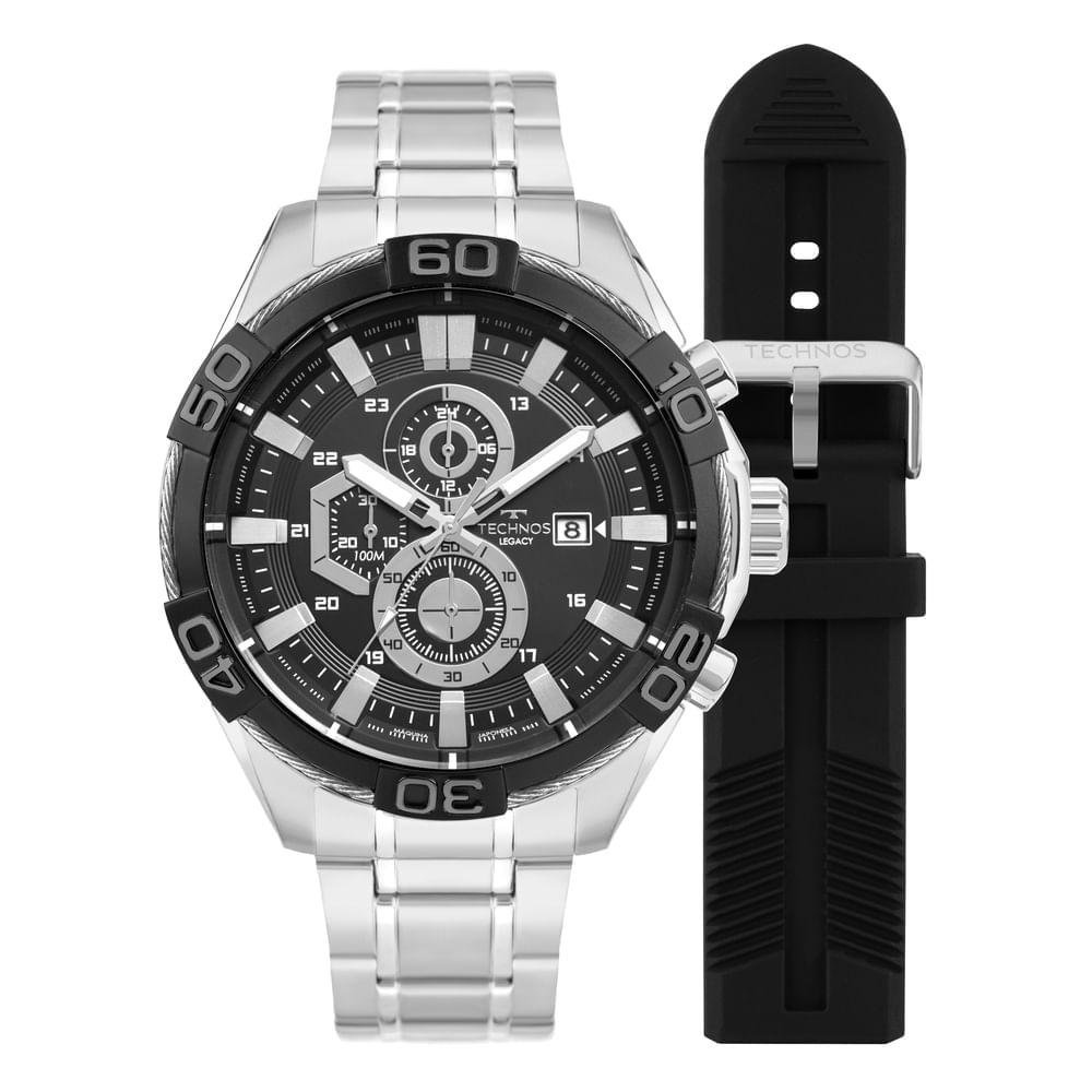 Relógio Masculino Legacy Technos Prata  Coleção Exclusiva