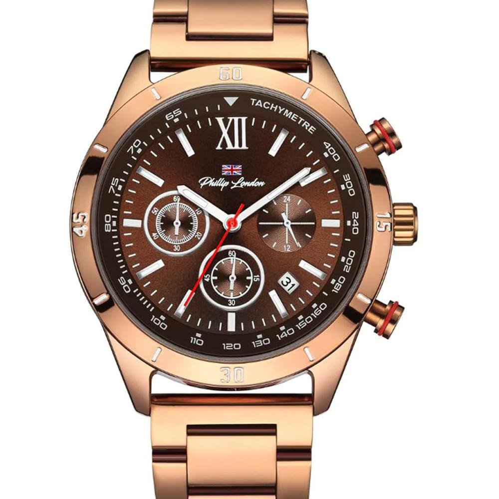 Relógio  Phillip London  Masculino Rosé - PL80320613M MR N