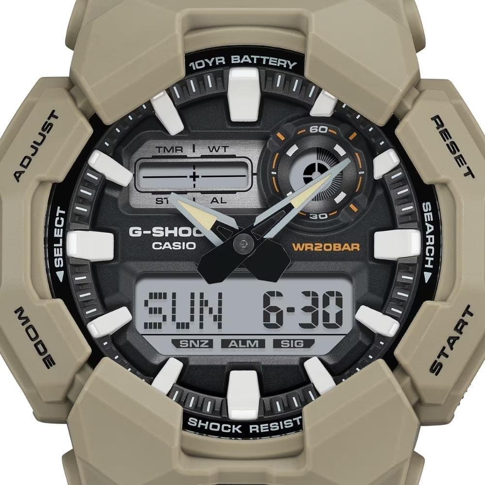 Relógio Unissex G-Shock Casio Cinza GA-010-5ADR Prata 3