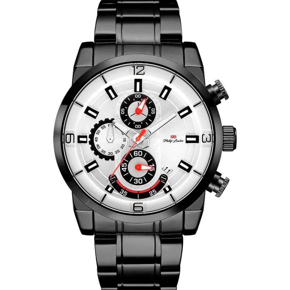 Relógio Analógico Masculino Preto Philiph London - PL80290613M SI N