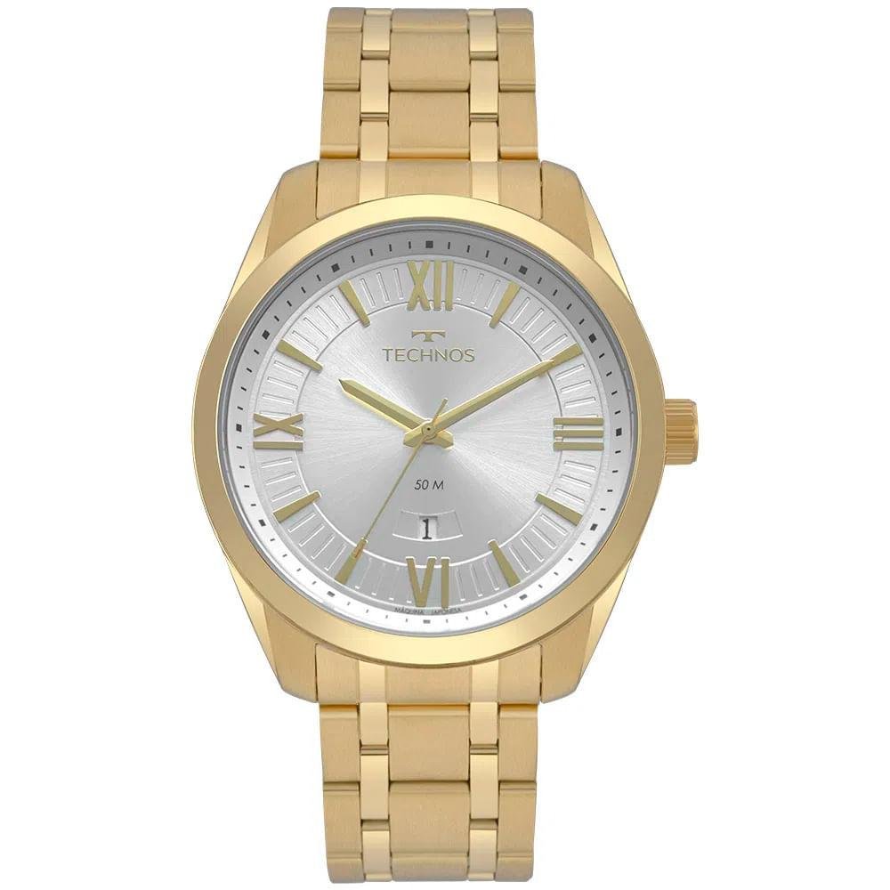Relógio Masculino Steel Technos Dourado  2115MSN/4X