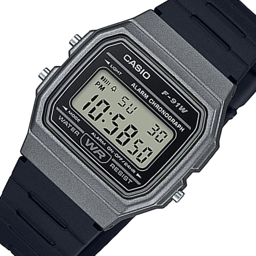 Relógio Unissex Casio Collection Preto - F-91WM-1BDF Preto 2