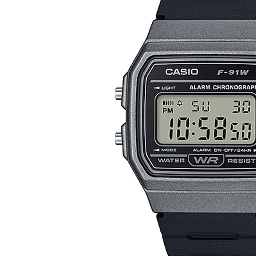 Relógio Unissex Casio Collection Preto - F-91WM-1BDF Preto 3