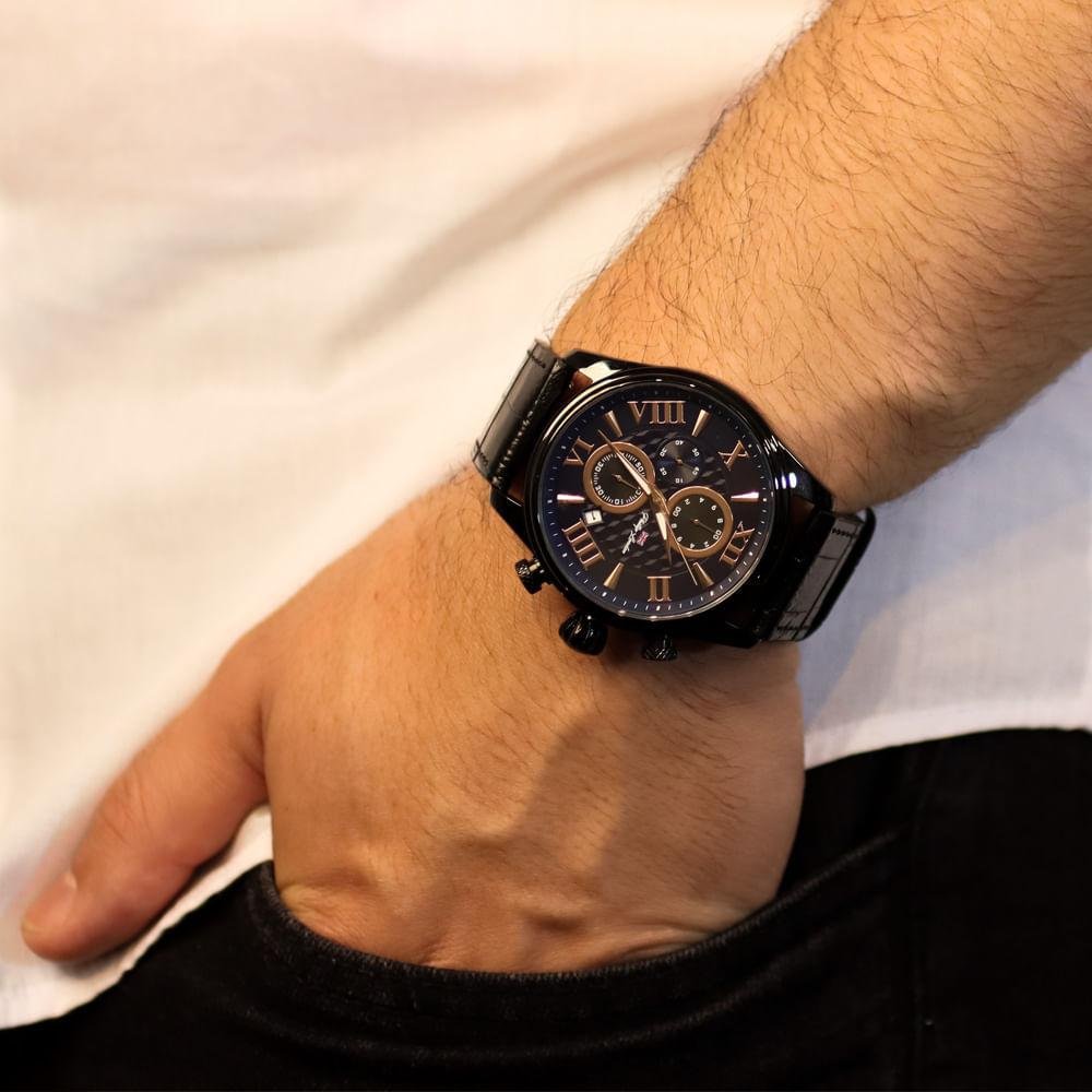 Relógio Masculino Analógico Preto Phillip London - PL80304612MAZN Preto 6